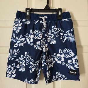 NWT Hurley Boys Blue Floral Swim Shorts